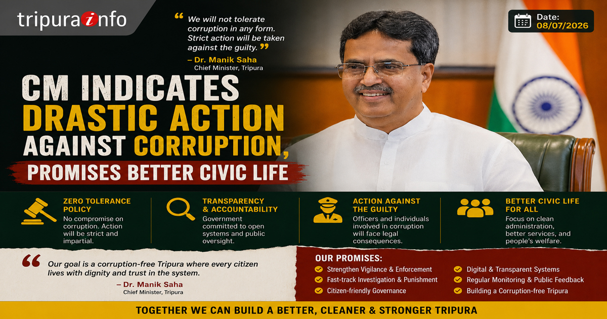 CM indicates drastic action against corruption, promises better civic life