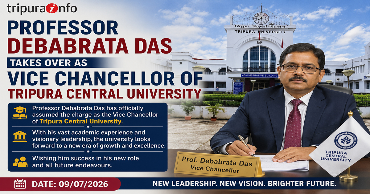 Professor Debabrata Das takes over as Vice Chancellor of Tripura Central University