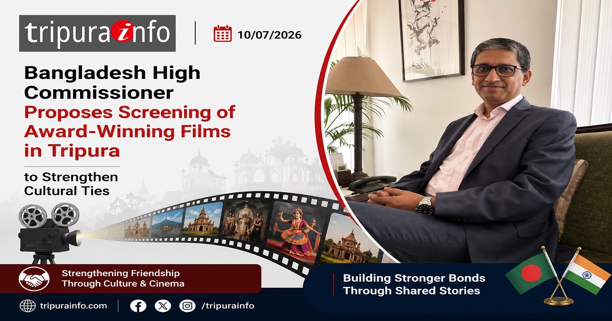 Bangladesh High Commissioner Proposes Screening of Award-Winning Films in Tripura to Strengthen Cultural Ties