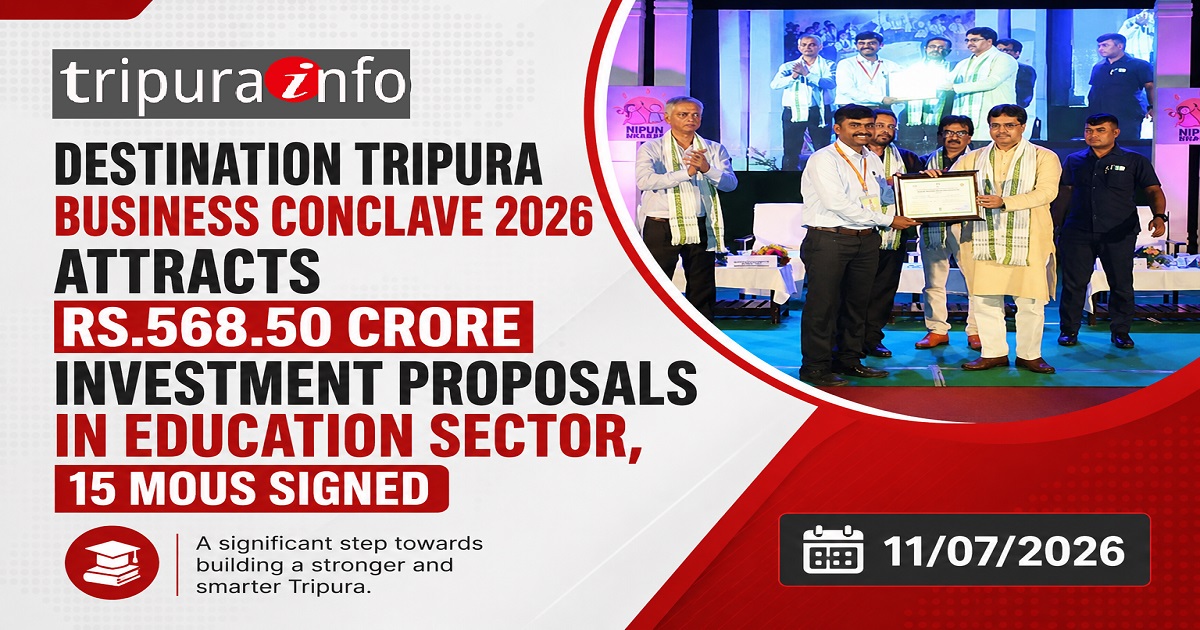 Destination Tripura Business Conclave 2026 Attracts Rs.568.50 Crore Investment Proposals in Education Sector, 15 MoUs Signed