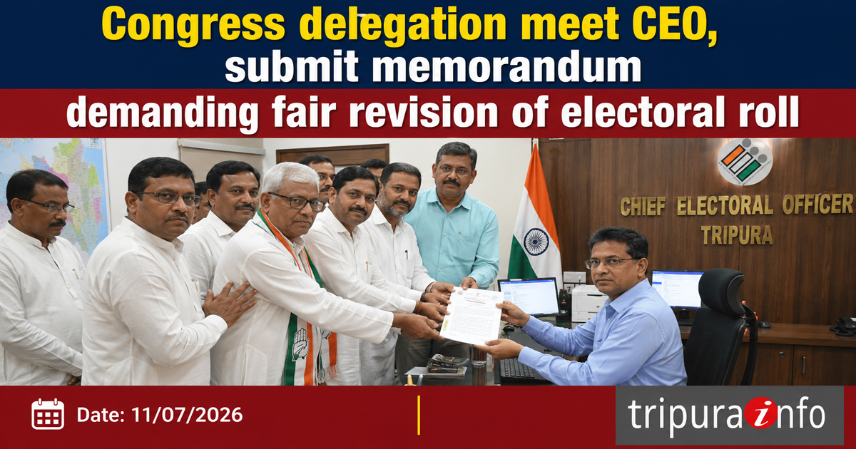 Congress delegation meet CEO , submit memorandum demanding fair revision of electoral roll
