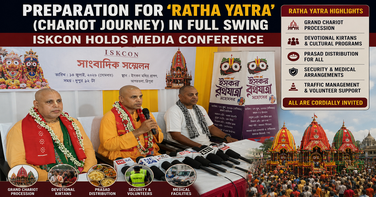 Preparation for ‘Ratha Yatra’ (chariot journey) in full swing , ISKCON  holds media conference