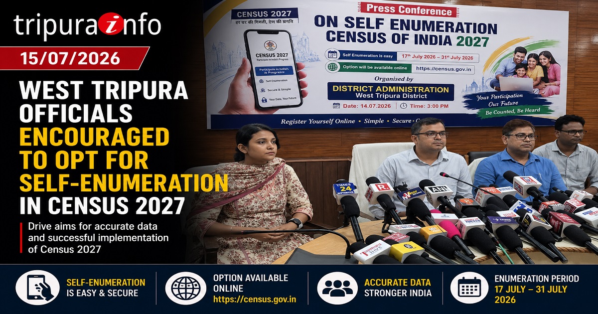 West Tripura officials encouraged to opt for self-enumeration in Census 2027