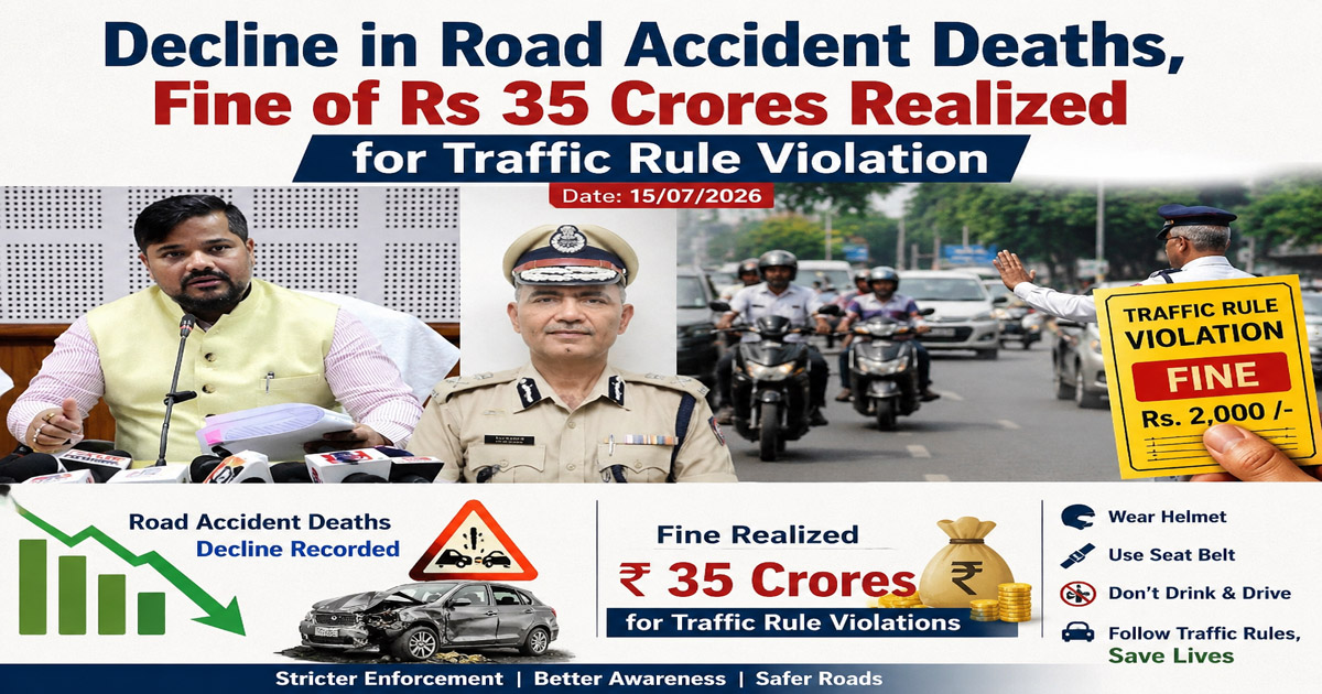 Decline in road accident deaths, fine of Rs 35 crores realized for traffic rule violation