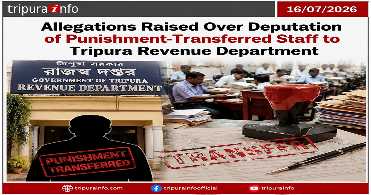 Allegations Raised Over Deputation of Punishment-Transferred Staff to Tripura Revenue Department