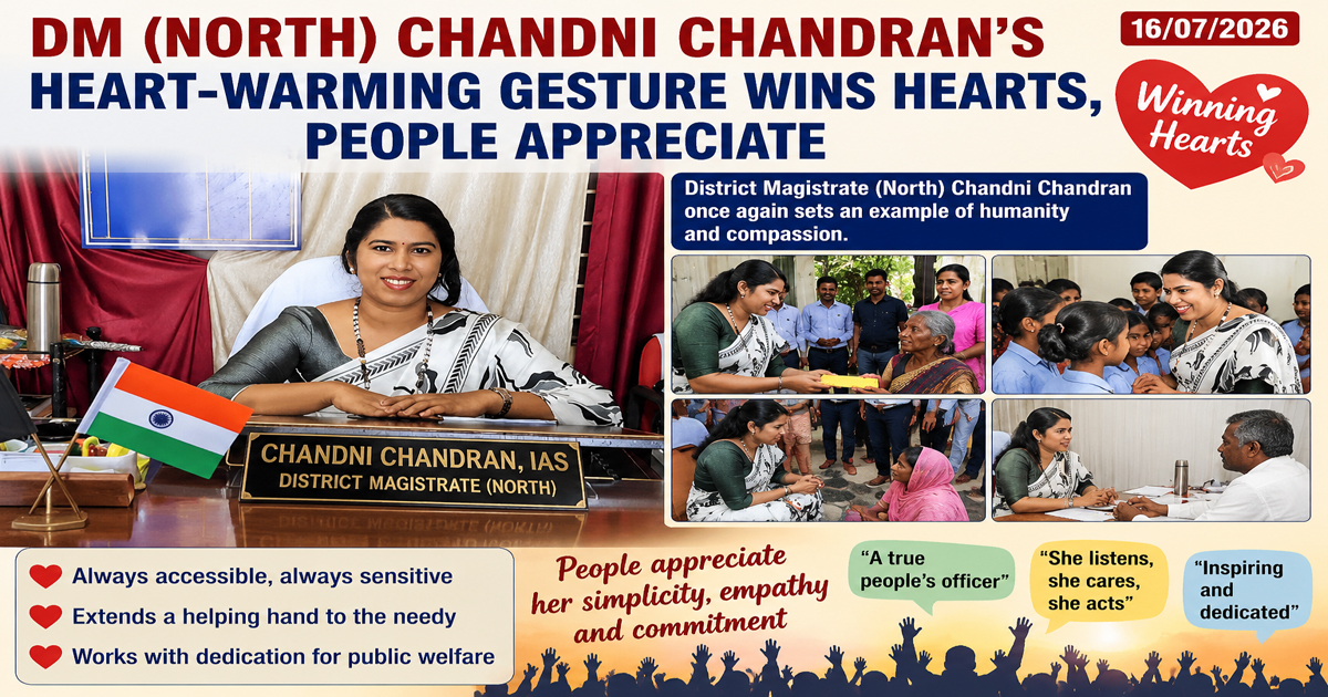 DM (north) Chandni Chandran’s  heart-warming gesture wins hearts , people appreciate