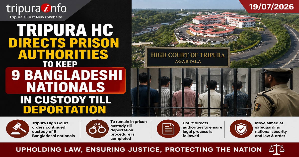 Tripura HC directs prison authorities to keep 9 Bangladeshi nationals in custody till deportation