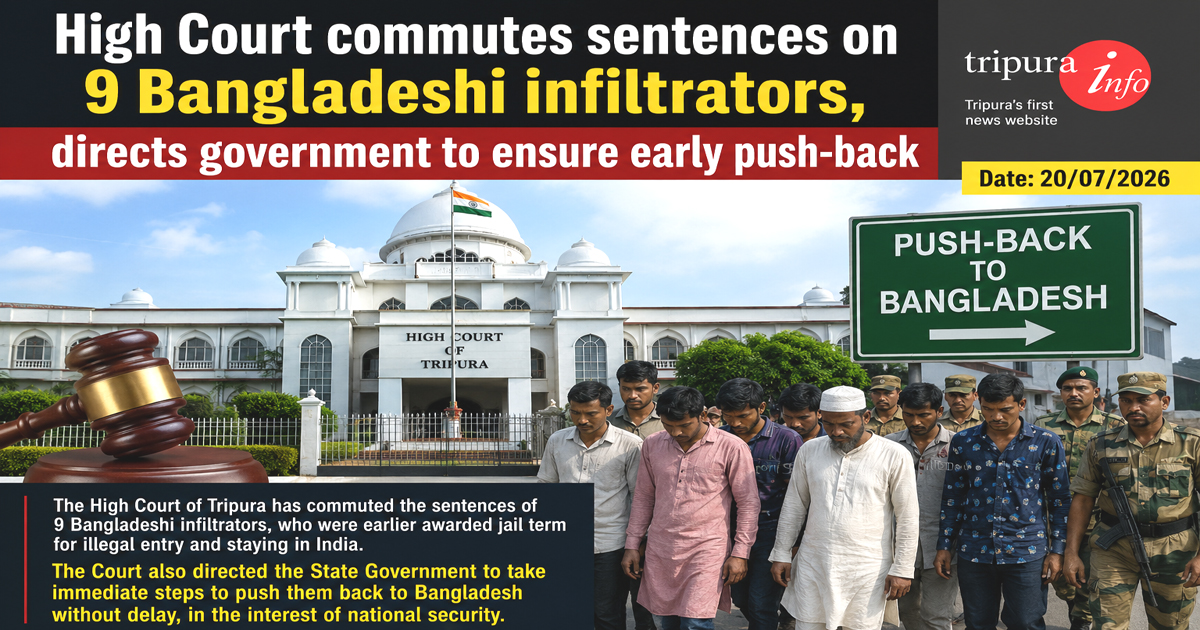 High Court commutes sentences on 9 Bangladeshi infiltrators, directs government to ensure early push-back