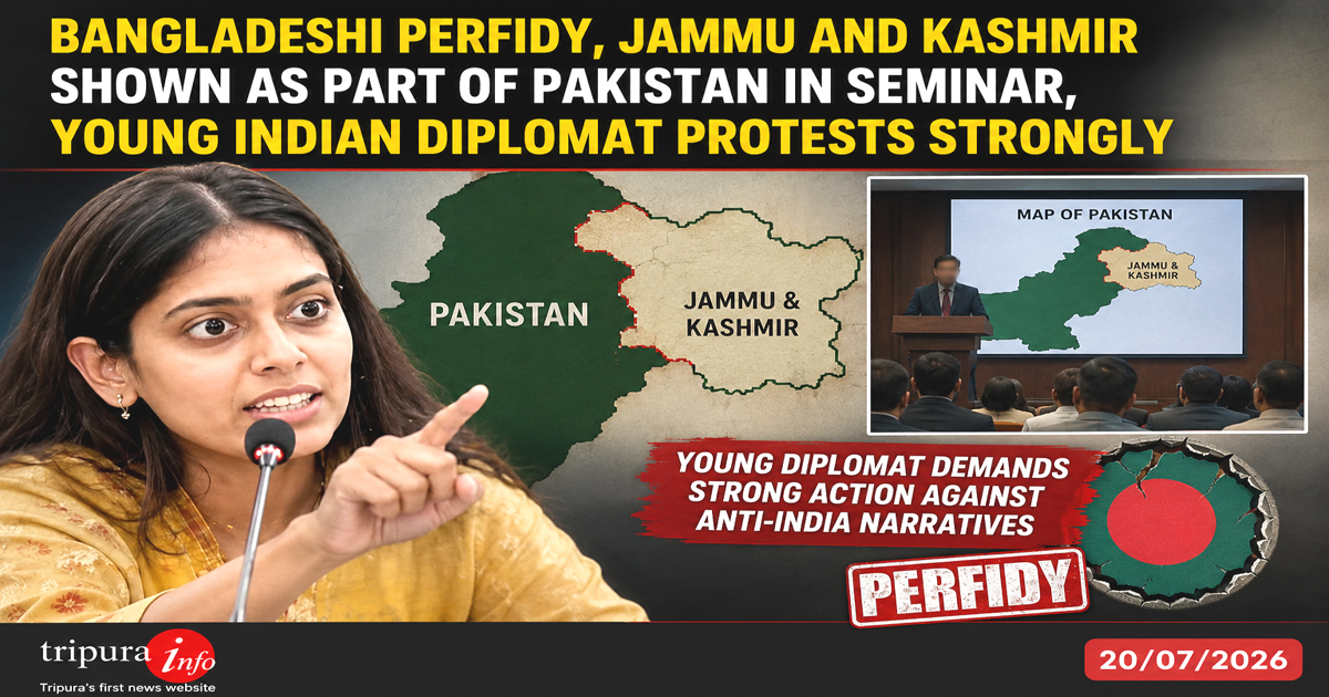 Bangladeshi perfidy, Jammu and Kashmir shown as part of Pakistan in seminar, young Indian diplomat protests strongly