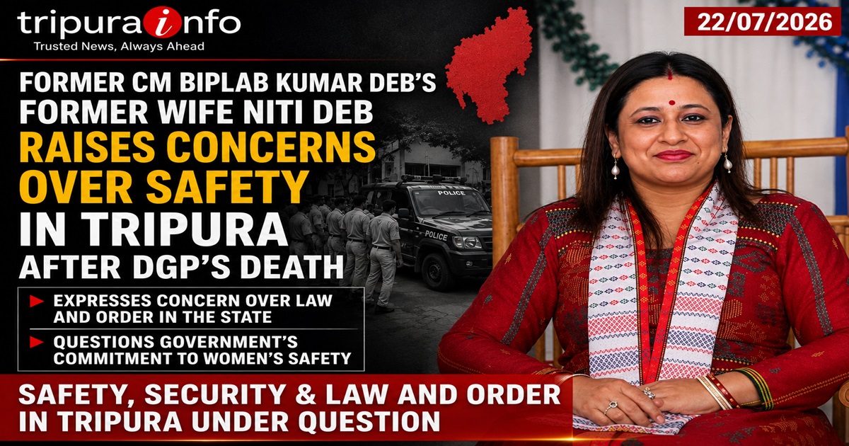 Former CM Biplab Kumar Deb~`s Former Wife Niti Deb Raises Concerns Over Safety in Tripura After DGP~`s Death