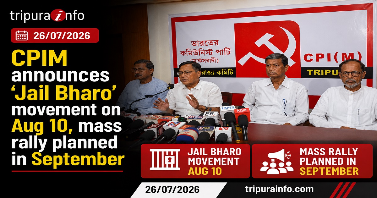 CPIM announces ~`Jail Bharo~` movement on Aug 10, mass rally planned in September