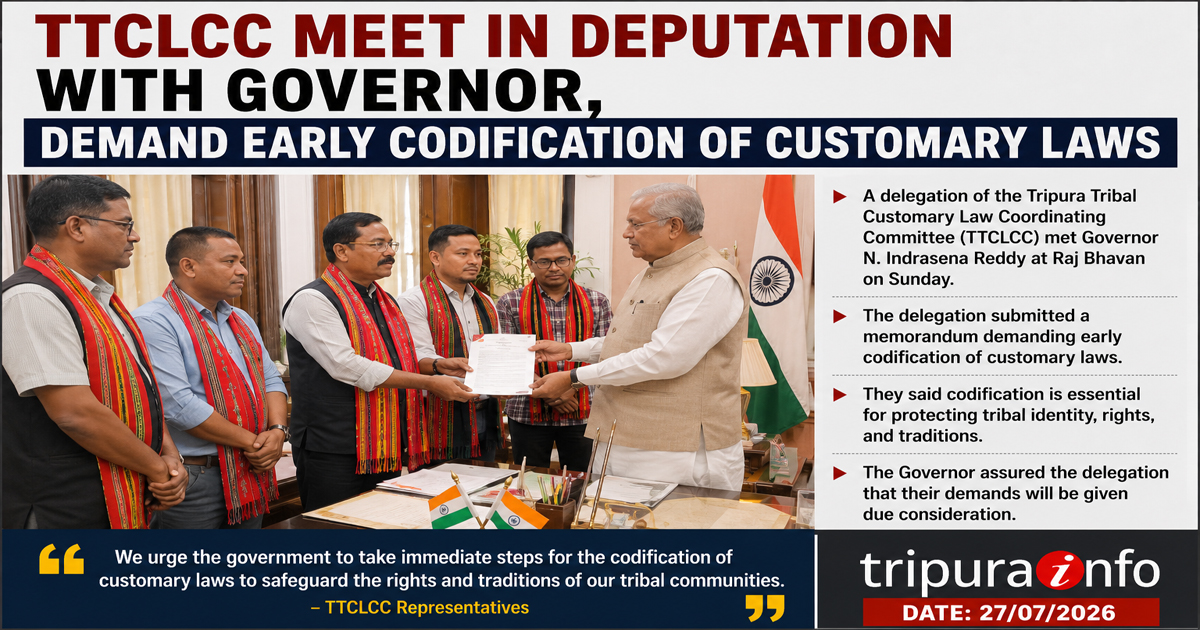 TTCLCC meet in deputation with governor , demand early codification of customary laws
