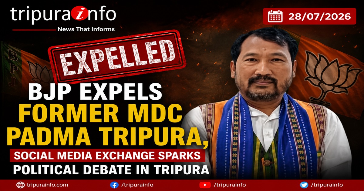 BJP Expels Former MDC Padma Tripura, Social Media Exchange Sparks Political Debate in Tripura