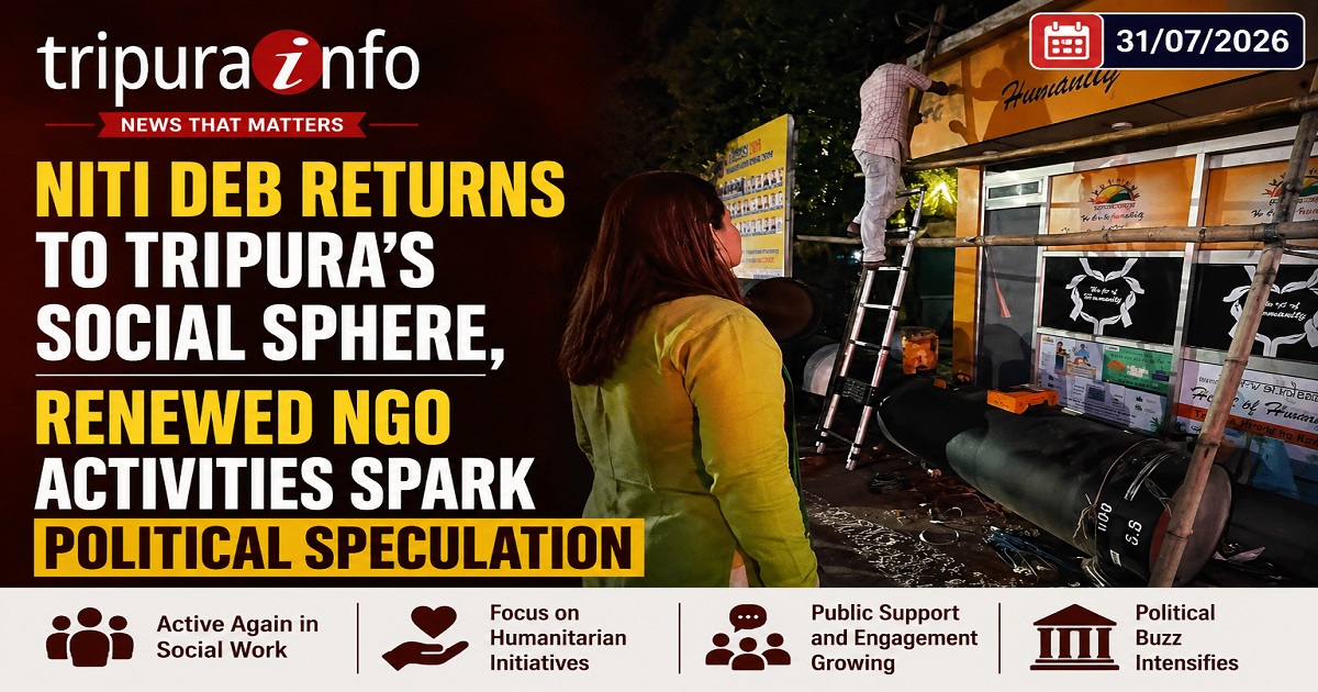 Niti Deb Returns to Tripura~`s Social Sphere, Renewed NGO Activities Spark Political Speculation