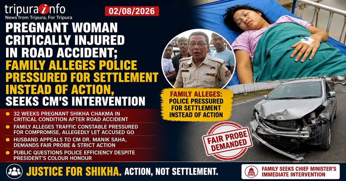 Pregnant Woman Critically Injured in Road Accident, Family Alleges Police Pressured for Settlement Instead of Action, Seeks CM~`s Intervention