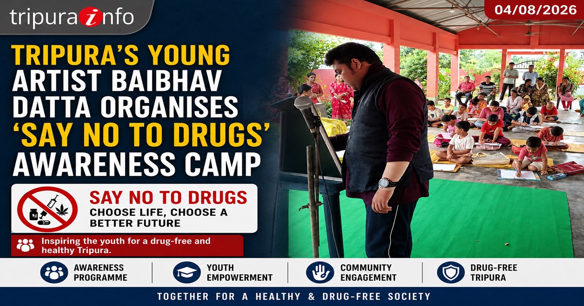 Tripura~`s Young Artist Baibhav Datta Organises ~`Say No to Drugs~` Awareness Camp