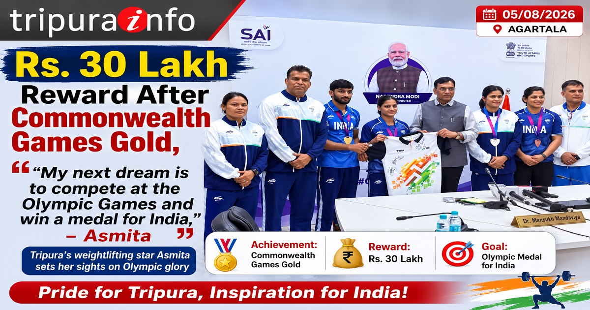Rs. 30 Lakh Reward After Commonwealth Games Gold, ~`~`My next dream is to compete at the Olympic Games and win a medal for India,~`~` Asmita