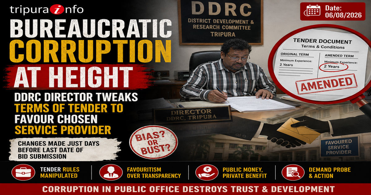 Bureaucratic corruption at height , DDRC director tweaks terms of tender to favour chosen service provider