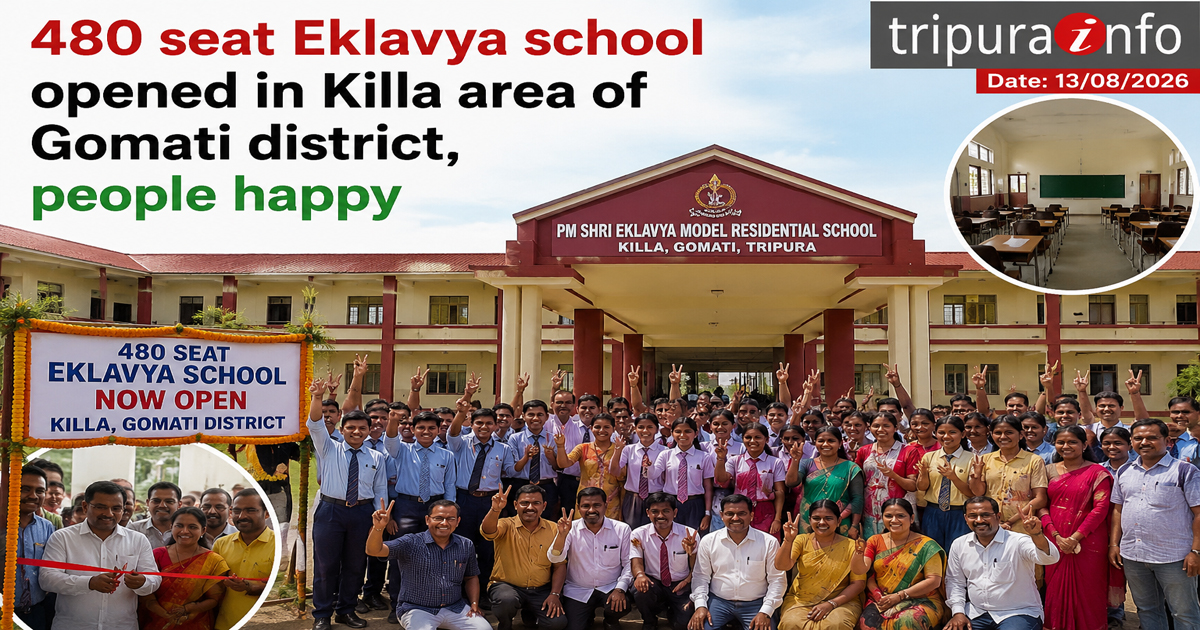 480 seat Eklavya school opened in Killa area of Gomati district, people happy