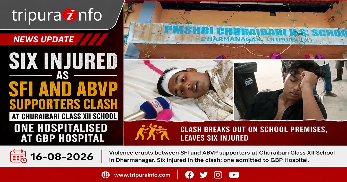 Six Injured as SFI and ABVP Supporters Clash at Churaibari Class XII School; One Hospitalised at GBP Hospital