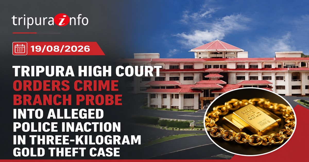 Tripura High Court Orders Crime Branch Probe into Alleged Police Inaction in Three-Kilogram Gold Theft Case