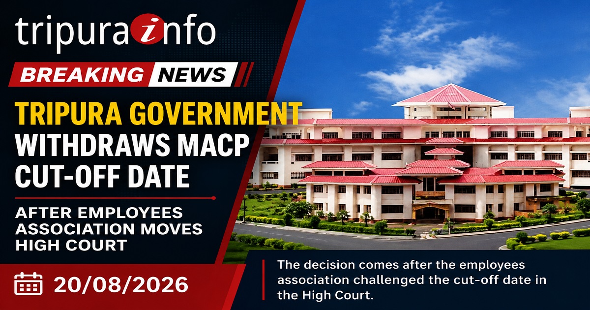 Tripura Government Withdraws MACP Cut-off Date After Employees Association Moves High Court