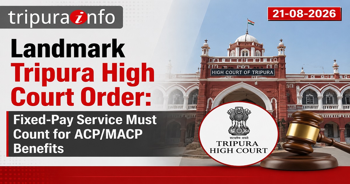Landmark Tripura High Court Order: Fixed-Pay Service Must Count for ACP/MACP Benefits