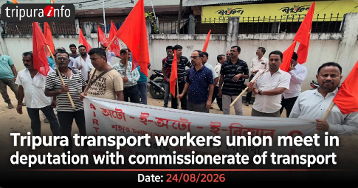 Tripura transport workers union meet in deputation with commissionerate of transport