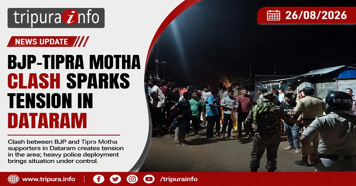 BJP-Tipra Motha clash sparks tension in Dataram