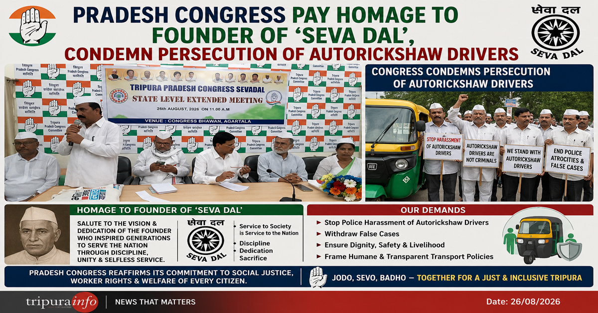 Pradesh Congress pay homage to founder of ‘Seva Dal’, condemn persecution of autorickshaw drivers