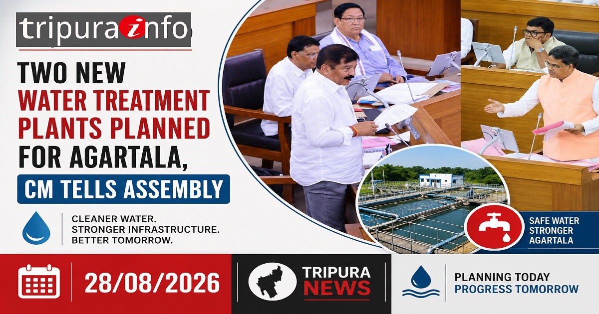 Two new water treatment plants planned for Agartala, CM tells Assembly