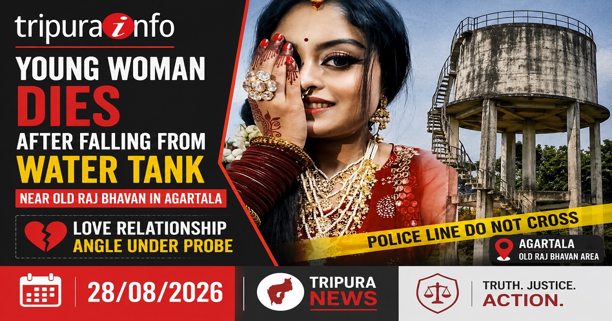 Young Woman Dies After Falling from  Water Tank Near Old Raj Bhavan in Agartala, Love Relationship Angle Under Probe