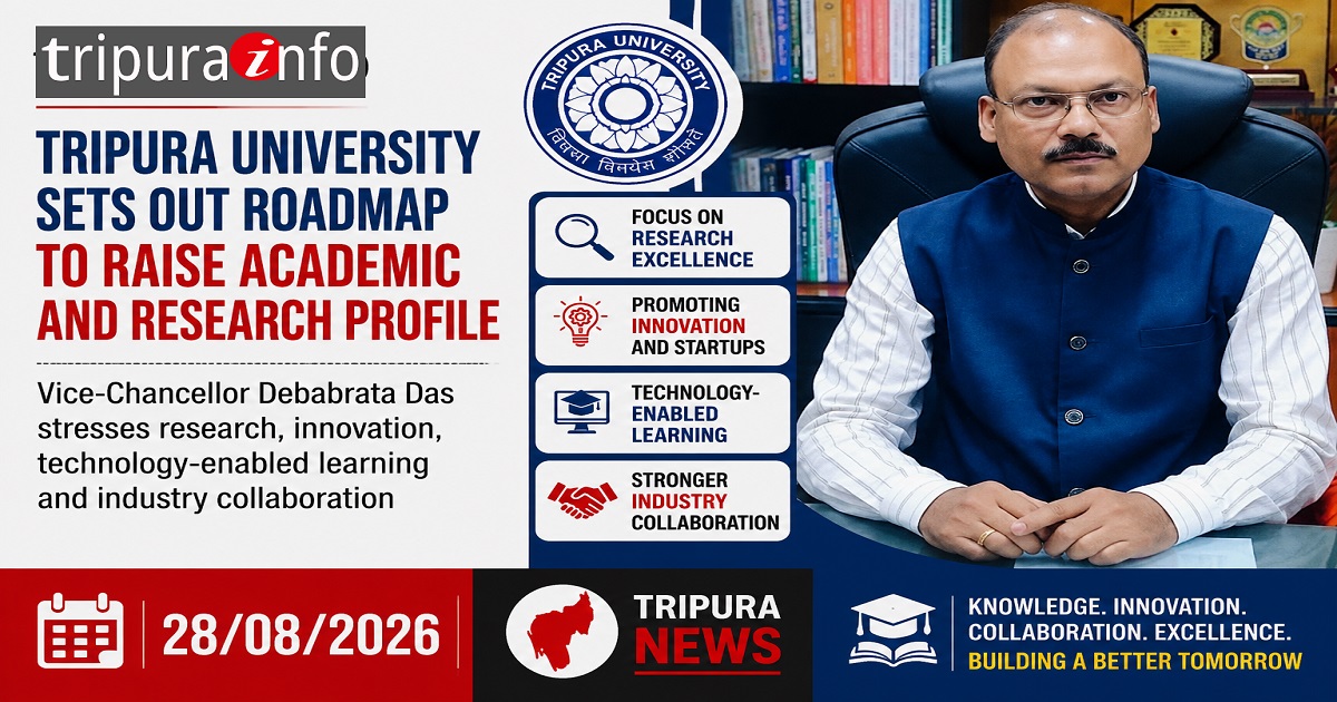 Tripura University Sets Out Roadmap to Raise Academic and Research Profile Vice-Chancellor Debabrata Das stresses research, innovation, technology-enabled learning and industry collaboration