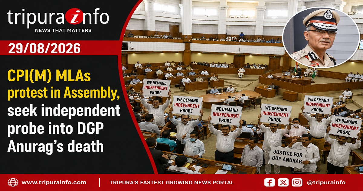 CPI(M) MLAs protest in Assembly, seek independent probe into DGP Anurag’s death