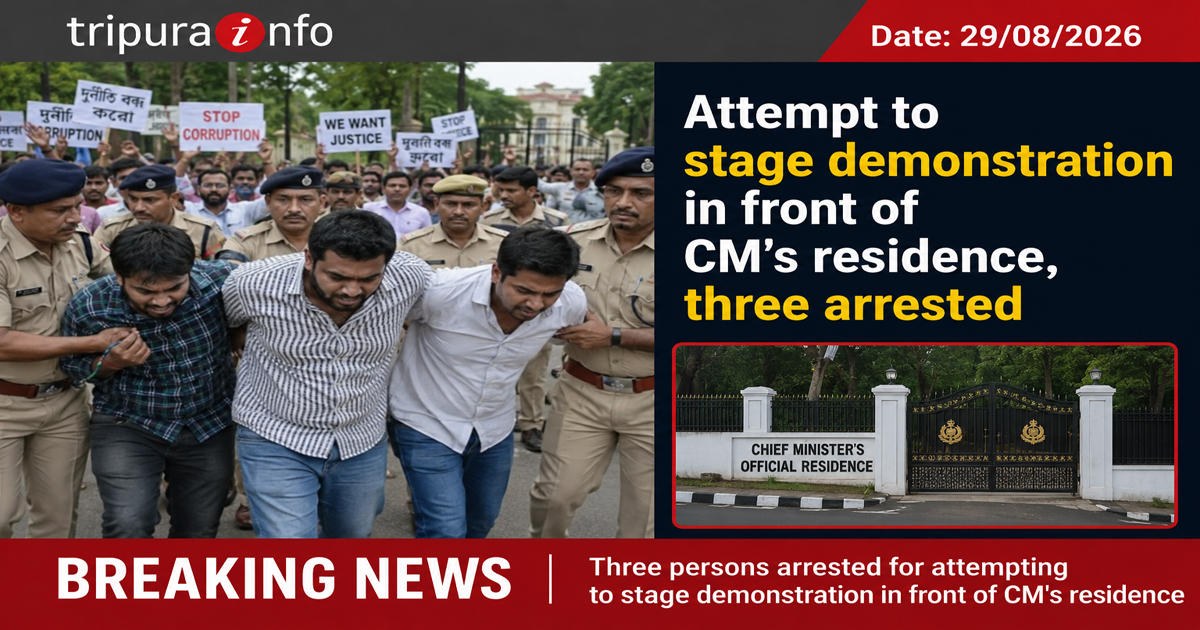 Attempt to stage demonstration in front of CM’s residence, three arrested