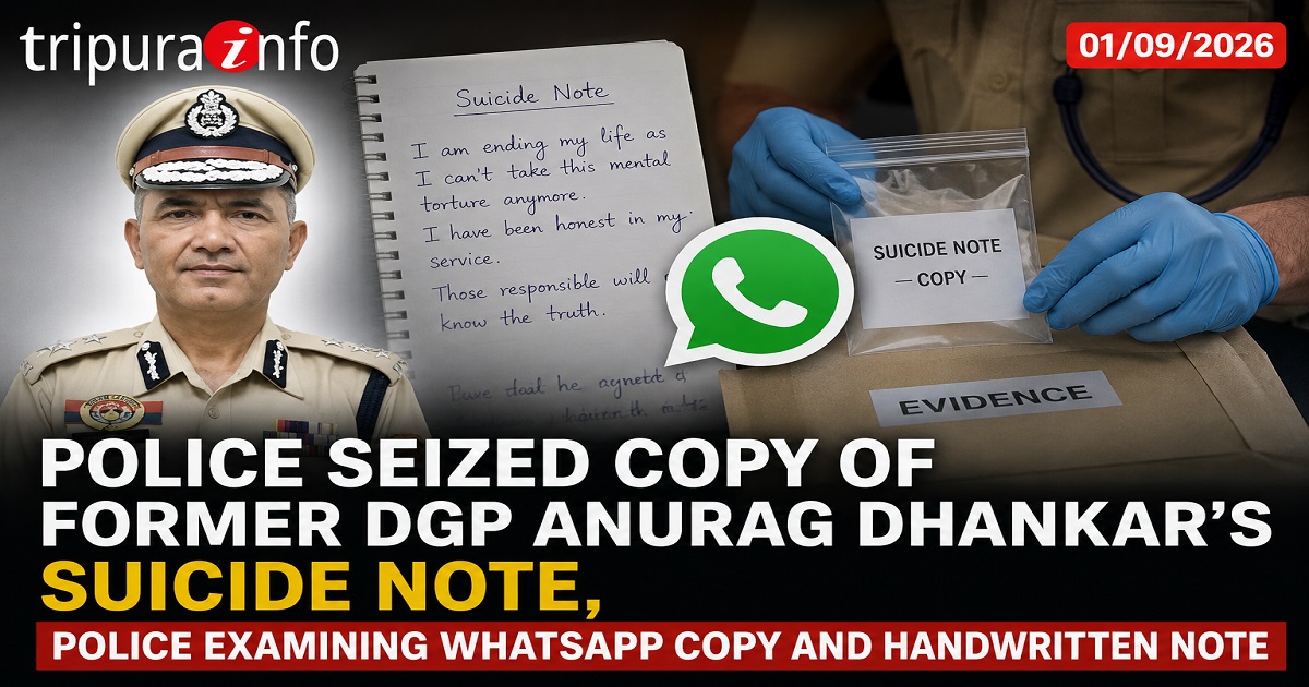 Police Seized Copy of the Former DGP Anurag Dhankar’s Suicide Note, Police Examining WhatsApp Copy and Handwritten Note