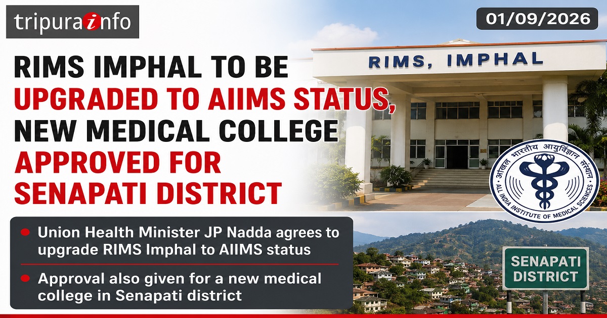 RIMS Imphal to Be Upgraded to AIIMS Status, New Medical College Approved for Senapati District