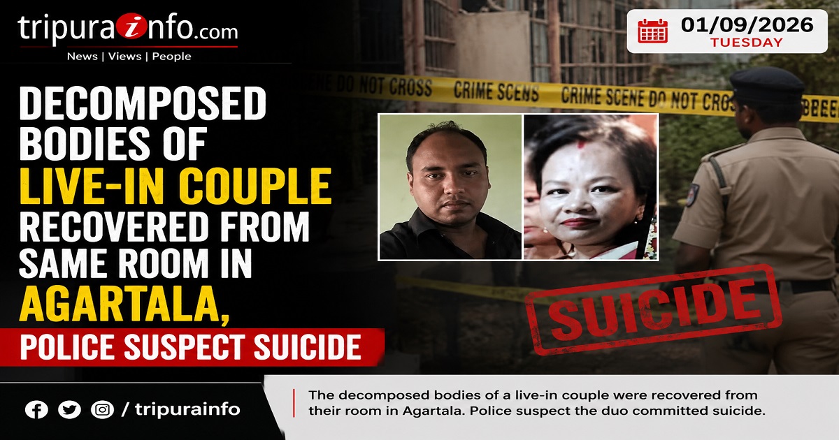 Decomposed Bodies of Live-in Couple Recovered from Same Room in Agartala, Police Suspect Suicide