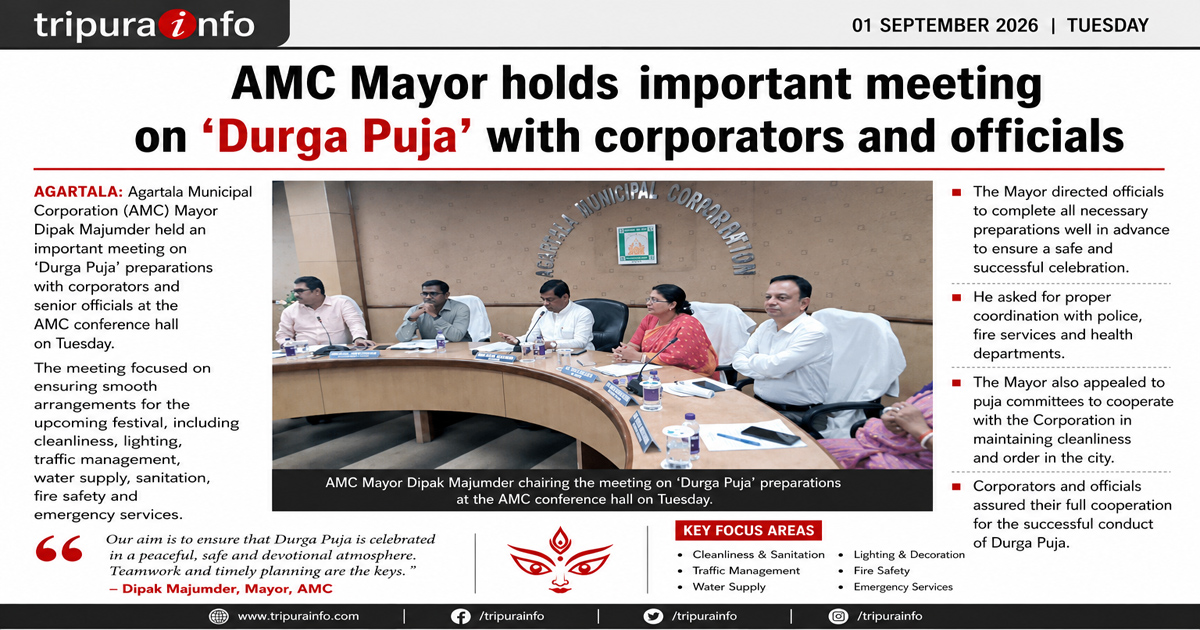 AMC Mayor holds important meeting on ‘Durga Puja’ with corporators and officials
