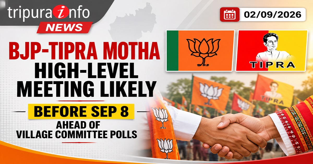 BJP-Tipra Motha high-level meeting likely before Sep 8 ahead of village committee polls