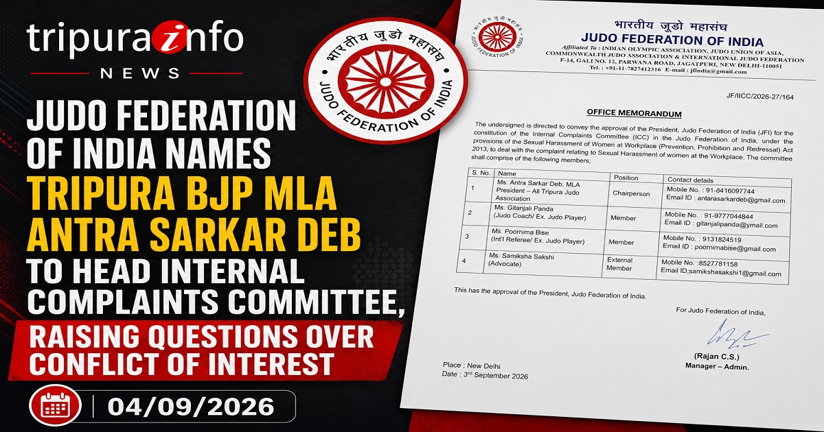 Judo Federation of India Names Tripura BJP MLA Antra Sarkar Deb to Head Internal Complaints Committee, Raising Questions Over Conflict of Interest