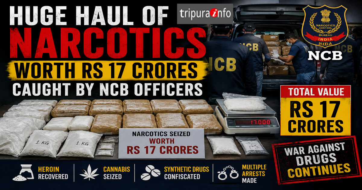 Huge haul of narcotics worth Rs 17 crores caught by NCB officers