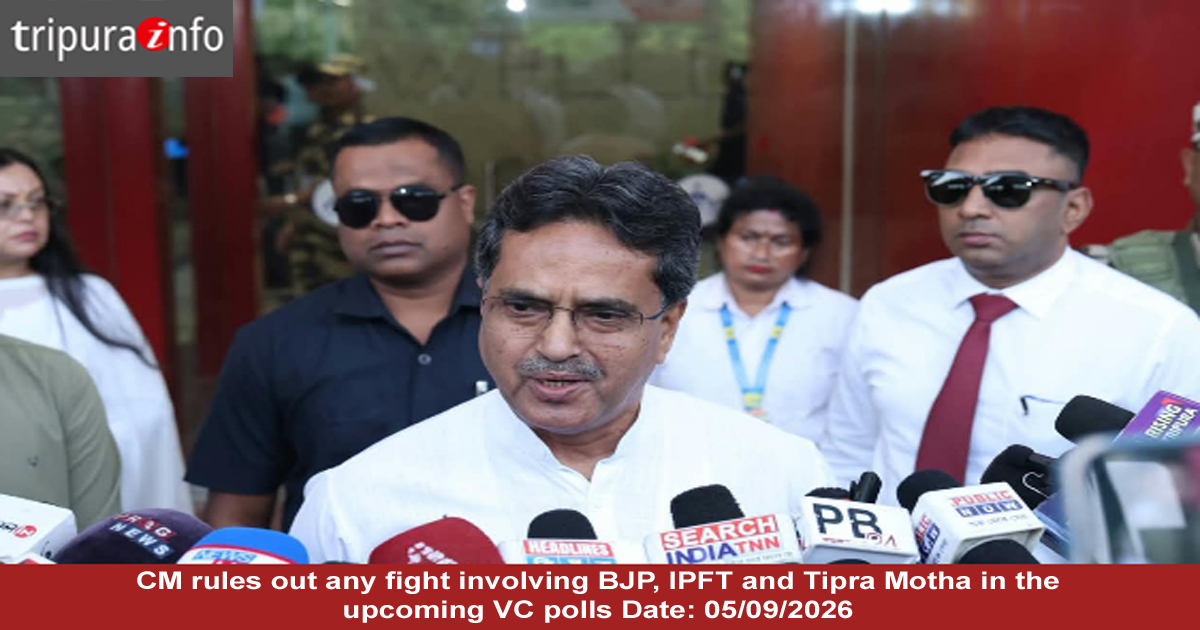 CM rules out any fight involving BJP, IPFT and Tipra Motha in the upcoming VC polls