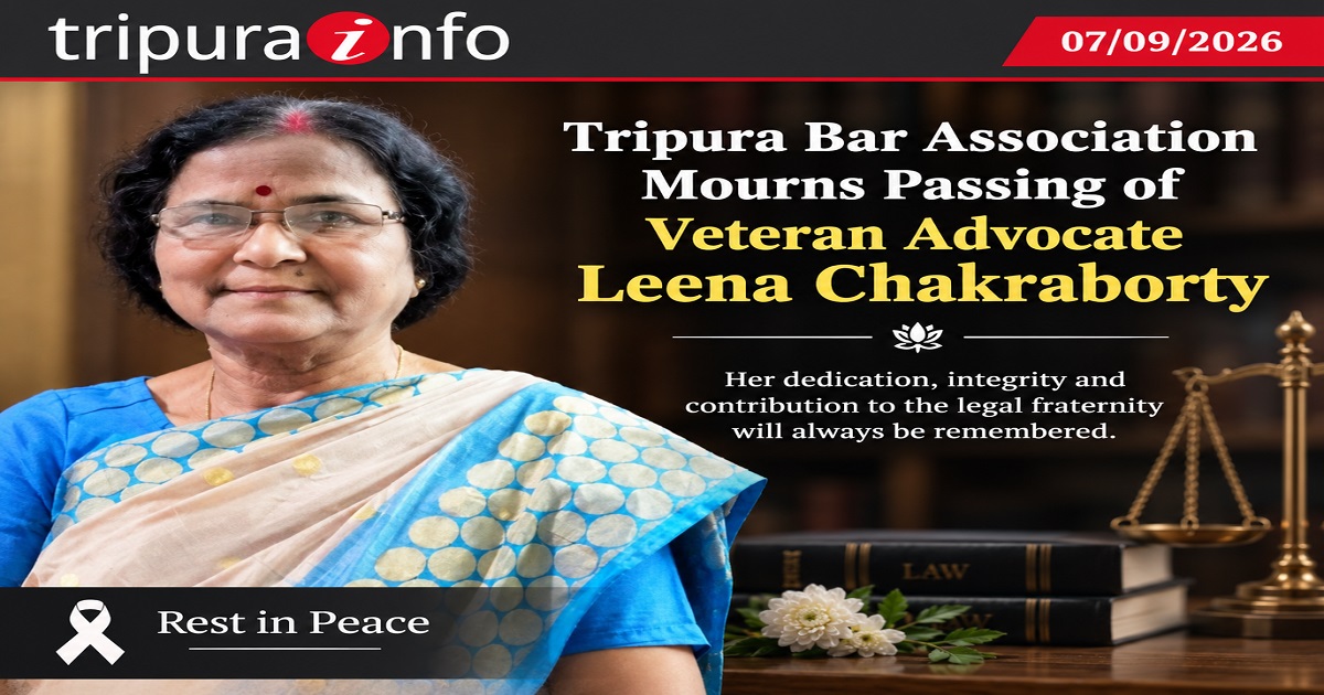 Tripura Bar Association Mourns Passing of Veteran Advocate Leena Chakraborty