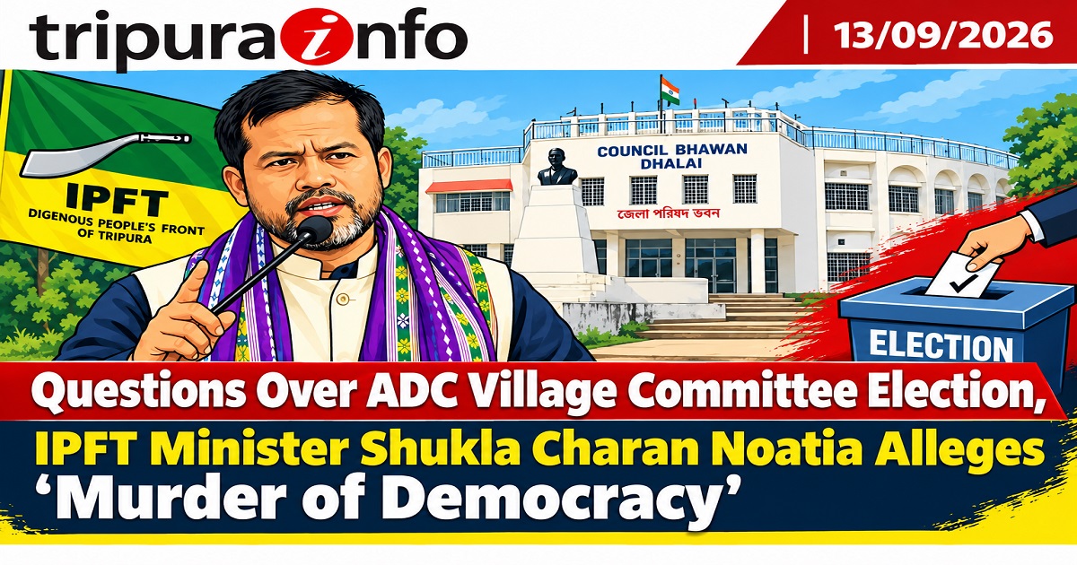 Questions Over ADC Village Committee Election, IPFT Minister Shukla Charan Noatia Alleges ‘Murder of Democracy’