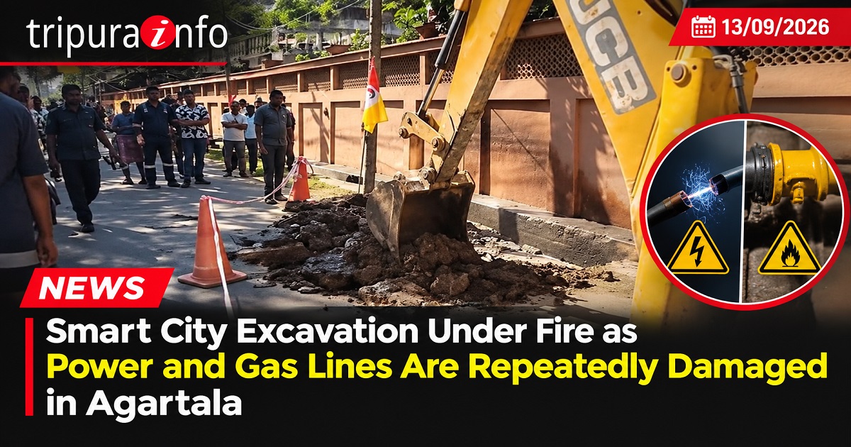 Smart City Excavation Under Fire as Power and Gas Lines Are Repeatedly Damaged in Agartala