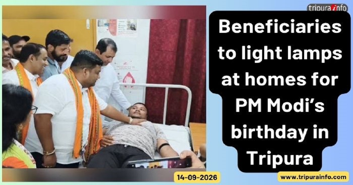 Beneficiaries to light lamps at homes for PM Modi’s birthday in Tripura