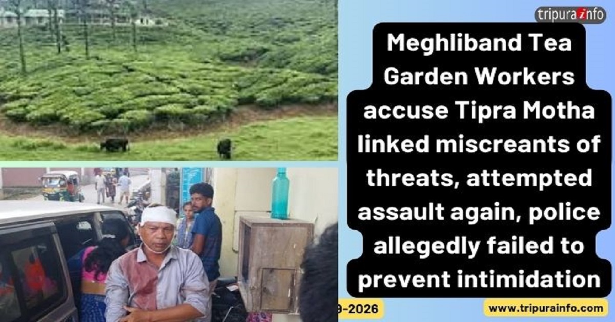 Meghliband Tea Garden Workers accuse Tipra Motha linked miscreants of threats, attempted assault again, police allegedly failed to prevent intimidation
