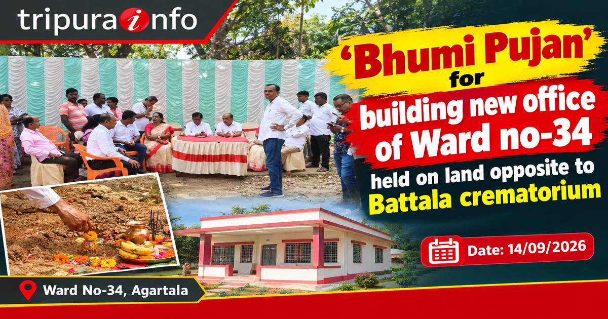 ‘Bhumi Pujan’ for building new office of Ward no-34 held on land opposite to Battala crematorium
