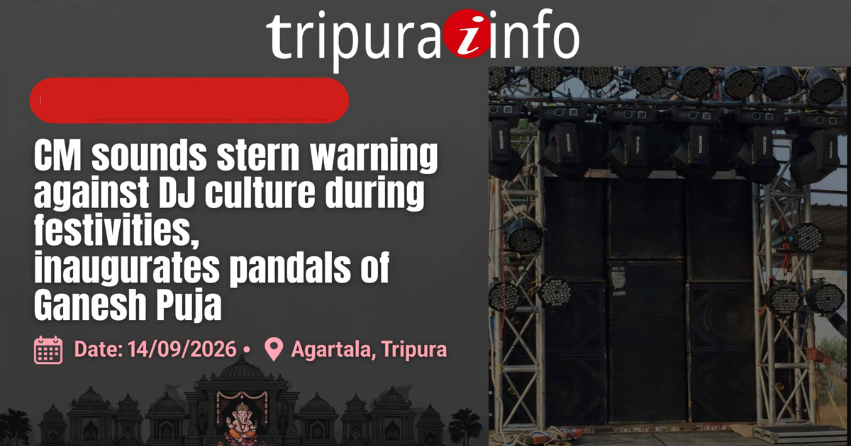 CM sounds stern warning against DJ culture during festivities, inaugurate pandals of ‘Ganesh Puja’